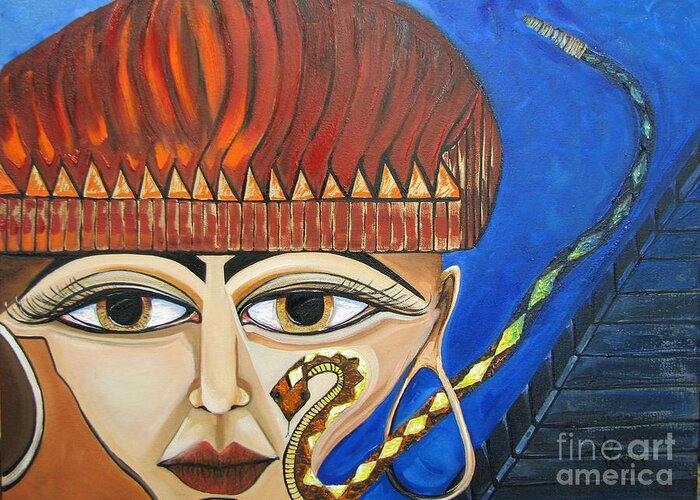 Cleopatra Greeting Card featuring the painting Cleopatra by Aimee Vance