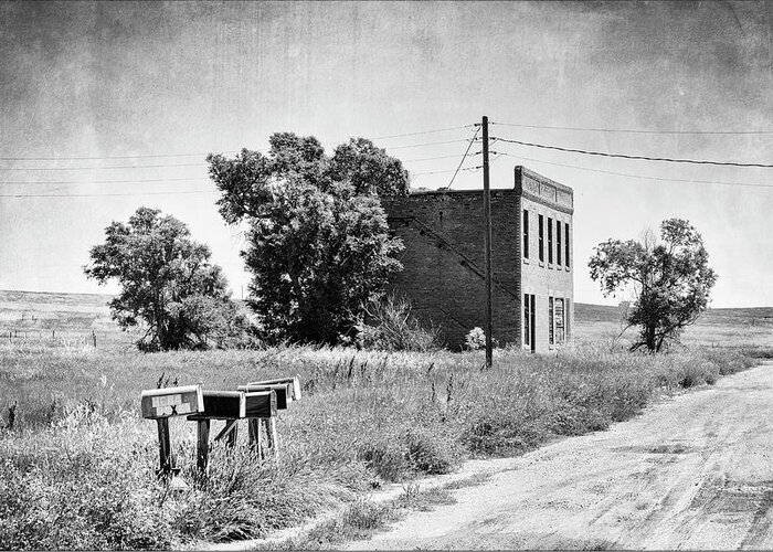Ghost Town Greeting Card featuring the photograph Closed for Business in Cottonwood South Dakota by Mary Lee Dereske
