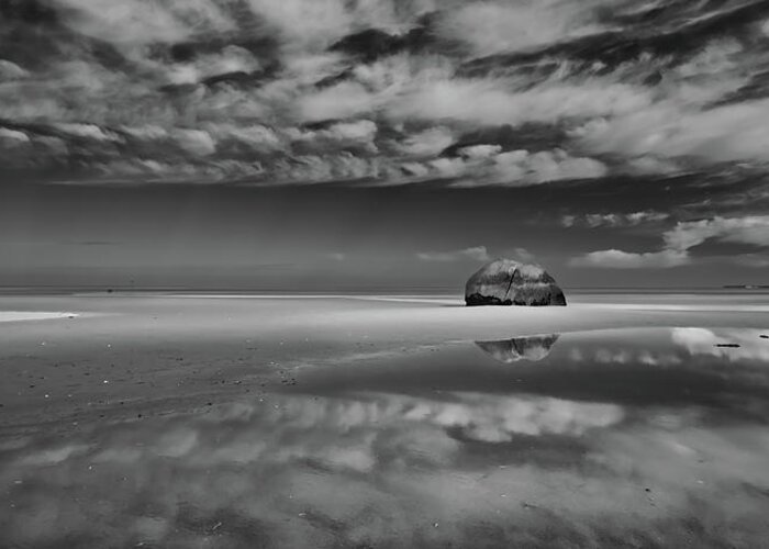 Rock Harbor Greeting Card featuring the photograph Cloud Reflection at Rock Harbor Cape Cod by Darius Aniunas