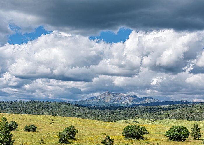 Chama Greeting Card featuring the photograph Clouds Build Over Landscape of Chama New Mexico by Debra Martz