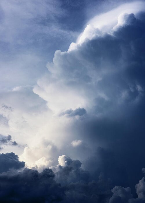 Clouds Greeting Card featuring the photograph Cloudscape - Aloft Vertical by Laura Fasulo
