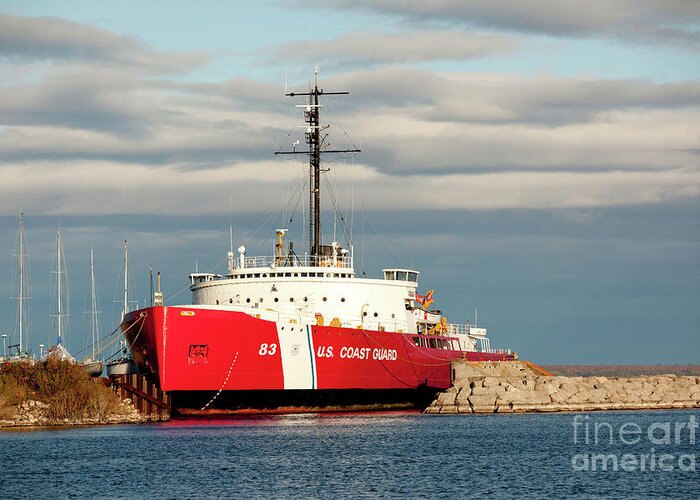 Coast Guard Greeting Card featuring the photograph Coast Guard Ice Breaker Ship by Rich S