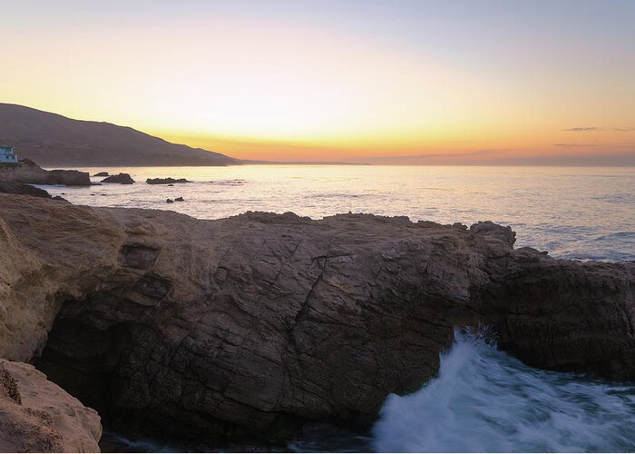 Coastal Sunrise Greeting Card featuring the photograph Coastal Calfifornia Sunrise by Matthew DeGrushe