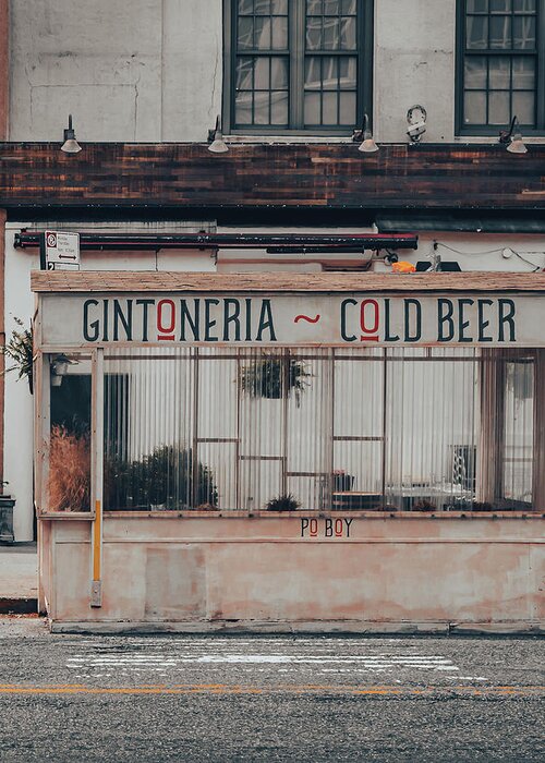 Street Scene Greeting Card featuring the photograph Cold Beer by Steve Stanger