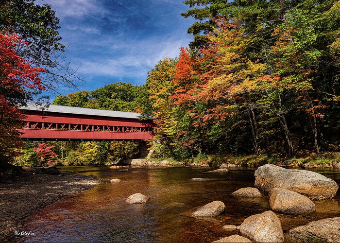 2019 Greeting Card featuring the photograph Color at the Swift River Bridge by Tim Kathka
