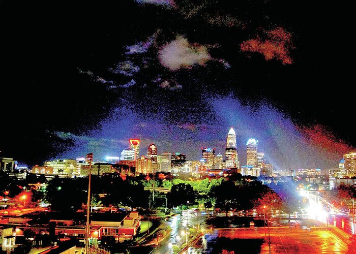 Charlotte Greeting Card featuring the photograph Color Me Charlotte,NC by M Three Photos