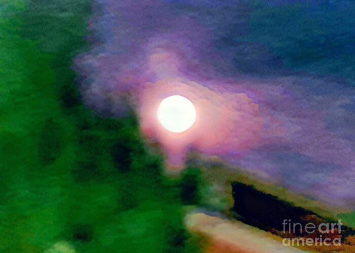 Colorado Greeting Card featuring the digital art Colorado Supermoon August by Marlene Besso