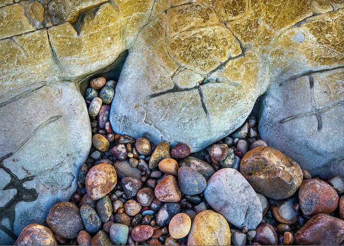 California Greeting Card featuring the photograph Colorful Pebbles by Alexander Kunz
