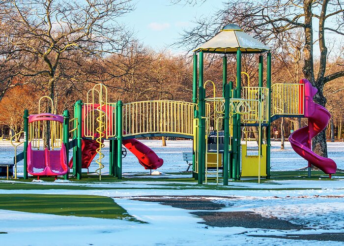 Colorful Greeting Card featuring the photograph Colorful Playground by Cathy Kovarik