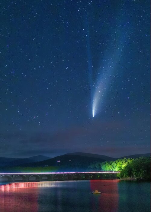 Neowise Greeting Card featuring the photograph Comet Neowise In NY by Susan Candelario