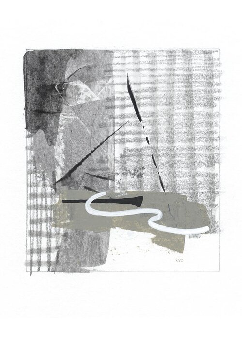 Abstract Greeting Card featuring the mixed media Composition 2013122 by Chris N Rohrbach