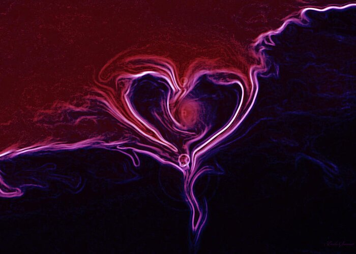 Connect With The Heart Greeting Card featuring the digital art Connect With The Heart by Linda Sannuti