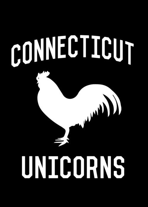 Funny Greeting Card featuring the digital art Connecticut Unicorns by Flippin Sweet Gear