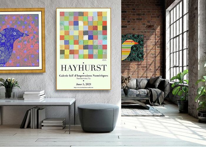  Greeting Card featuring the digital art Contemporary Living Room by Steve Hayhurst