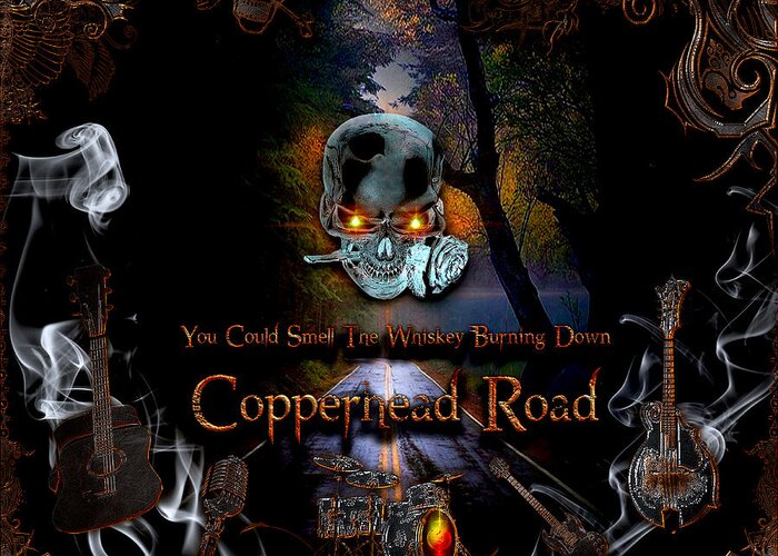 Copperhead Road Greeting Card featuring the digital art Copperhead Road by Michael Damiani