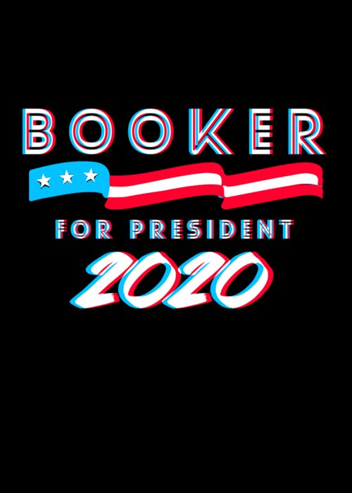 Election Greeting Card featuring the digital art Corey Booker For President 2020 by Flippin Sweet Gear