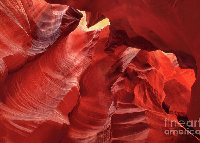 Dave Welling Greeting Card featuring the photograph Corkscrew Or Upper Antelope Slot Canyon Arizon by Dave Welling