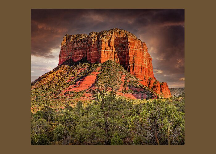 Sedona Greeting Card featuring the photograph Courthouse Rock by Al Judge