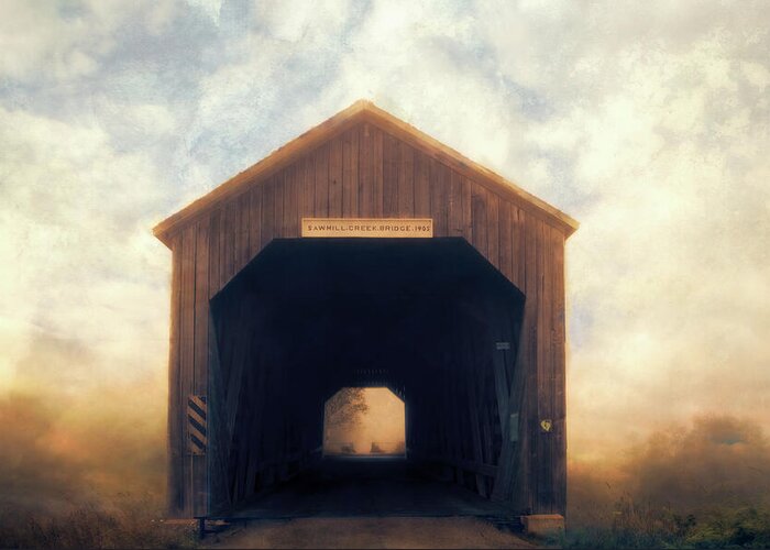 Bay Of Fundy Greeting Card featuring the photograph Covered Bridge by Tracy Munson