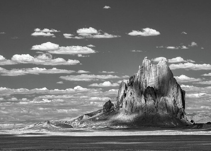 Shiprock Greeting Card featuring the photograph Cradling a Dark Heart - Shiprock, New Mexico by Alexander Kunz