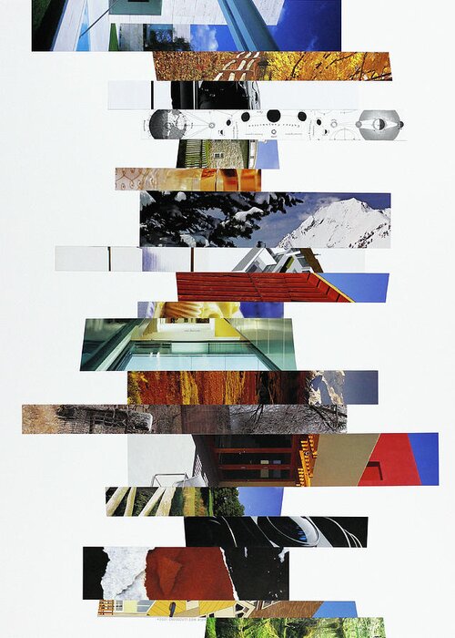 Collage Greeting Card featuring the photograph Crosscut#124v by Robert Glover