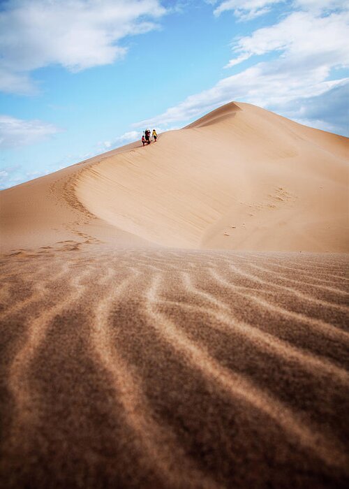 Awesome Greeting Card featuring the photograph Crossing Sand Dune by Khanh Bui Phu