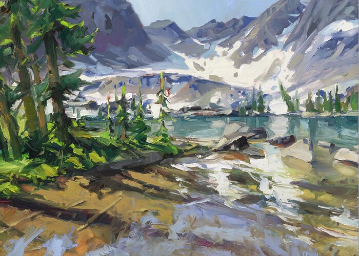 Landscape Greeting Card featuring the painting Crystal Clear by Steve Henderson