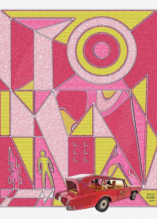 Cultcars Greeting Card featuring the digital art CultCars / Hey Hey by David Squibb