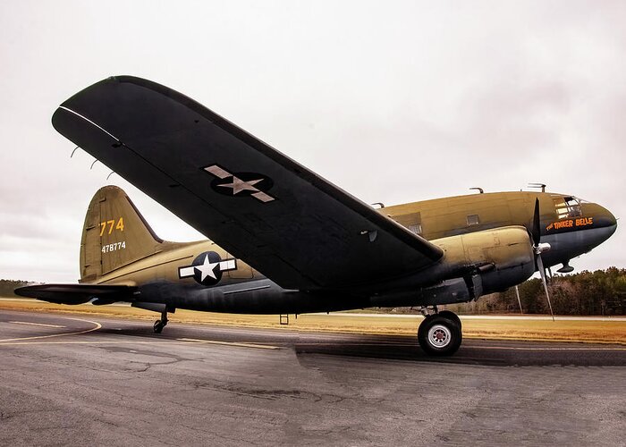 Curtiss C46 Commando Greeting Card featuring the photograph Curtiss c-46 Commando -002 by Flees Photos