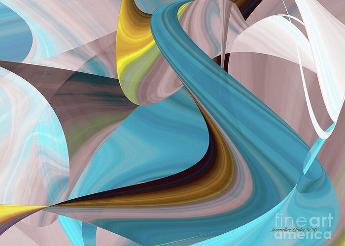 Movement Greeting Card featuring the digital art Curvelicious by Jacqueline Shuler