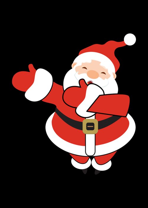Christmas 2023 Greeting Card featuring the digital art Dabbin Santa by Flippin Sweet Gear