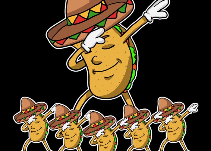 Dabbing Taco Cinco De Mayo Funny Boy Mexican Food Dab Poster