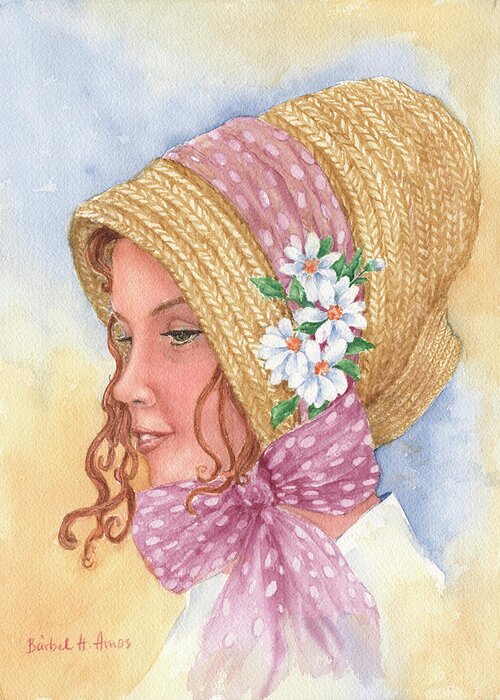 Girl Greeting Card featuring the painting Daisy by Barbel Amos