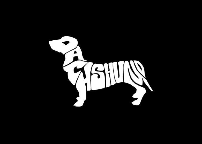 Daschshund T-shirt Greeting Card featuring the digital art Daschshund Gift for Daschund Owners by Caterina Christakos