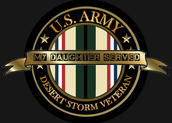 Daughter Greeting Card featuring the digital art Daughter Served Desert Storm by Bill Richards