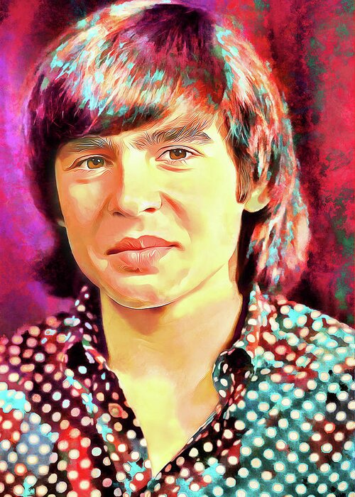 The Monkees Greeting Card featuring the mixed media Davy Jones Tribute Art Daydream Believer by The Rocker Chic