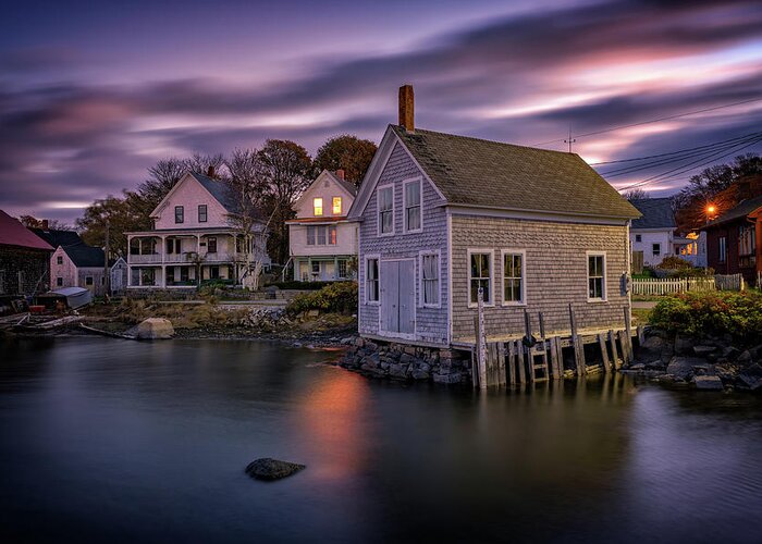 Maine Greeting Card featuring the photograph Dawn at Clamshell Alley by Rick Berk