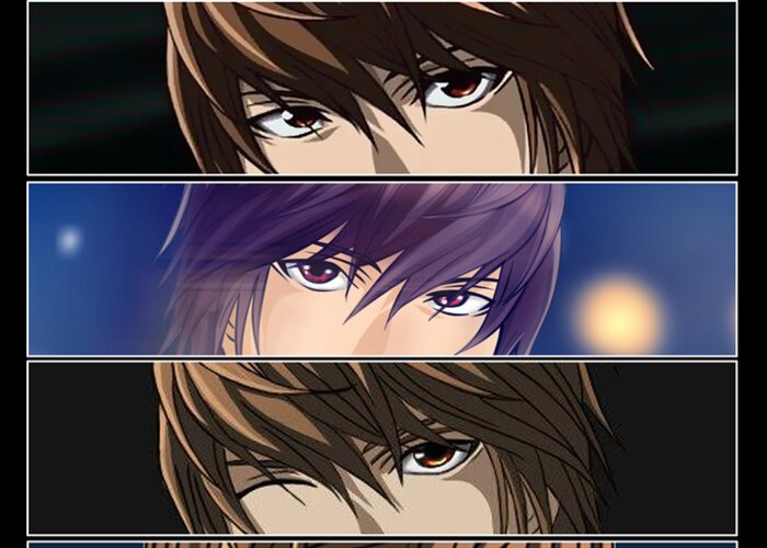 Death Note Eyes Light Yagami Greeting Card by Fantasy Anime