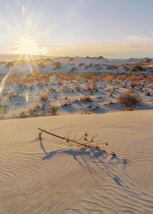 White Sands Greeting Card featuring the photograph December 2020 White Sands Sunset by Alain Zarinelli