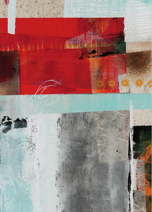  Greeting Card featuring the mixed media Deconstruct by Julie Tibus