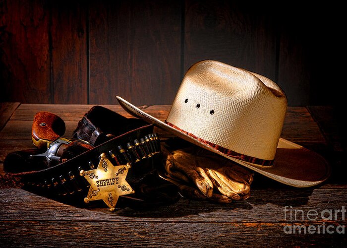 Sheriff Greeting Card featuring the photograph Deputy Sheriff Gear by Olivier Le Queinec