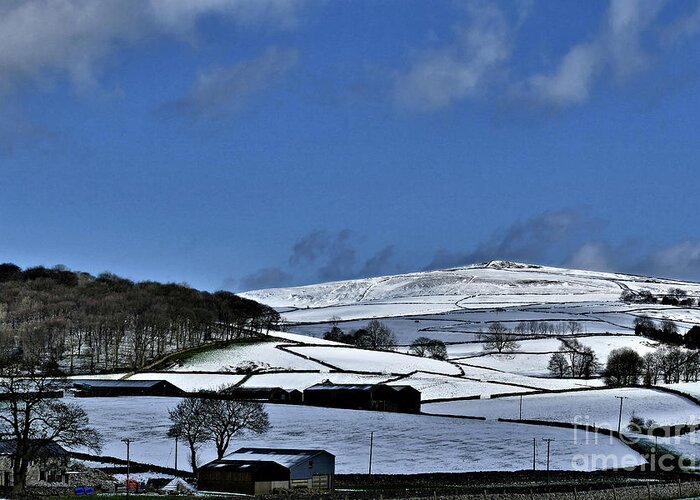 Derbyshire Greeting Card featuring the photograph Derbyshire Dales in Winter by Richard Denyer
