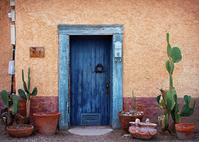 Doors Greeting Card featuring the photograph Desert Blue by Carmen Kern