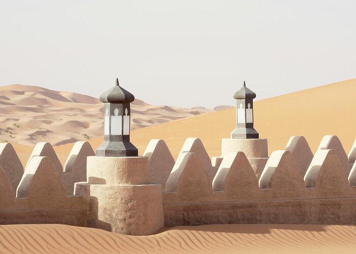 Uae Greeting Card featuring the photograph Desert Home - Between Two Lanterns by Philippe HUGONNARD