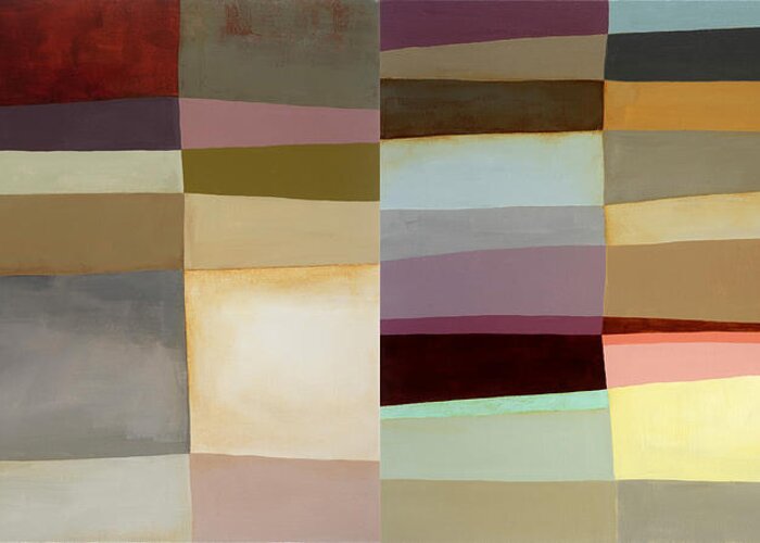 Abstract Art Greeting Card featuring the digital art Desert Stripe Composite #3 by Jane Davies