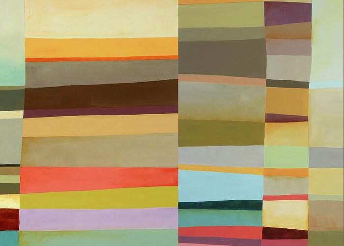 Abstract Art Greeting Card featuring the digital art Desert Stripe Composite #8 by Jane Davies
