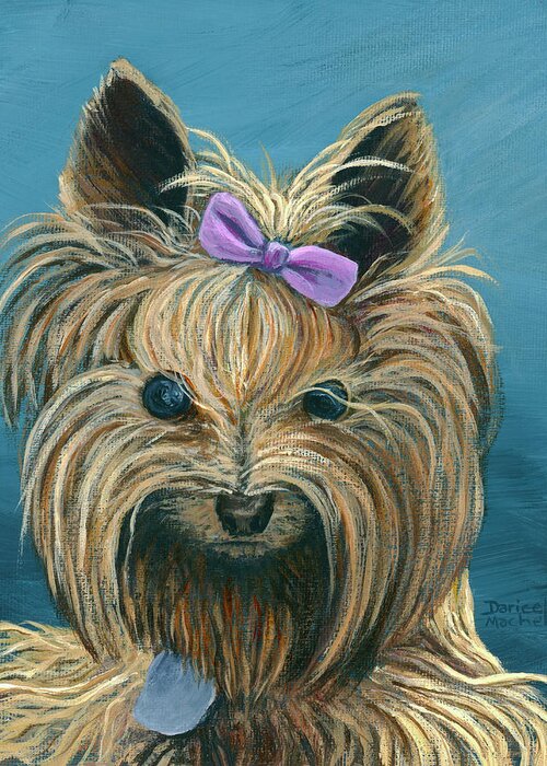 Dog Greeting Card featuring the painting Dezzie by Darice Machel McGuire