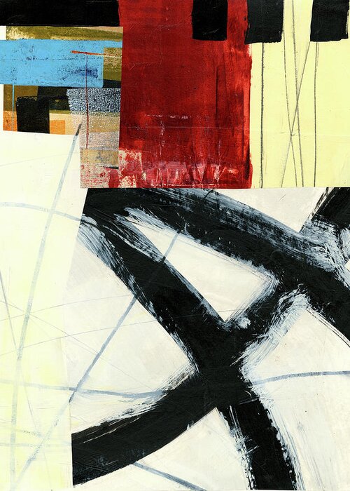 Abstract Art Greeting Card featuring the painting Different Stripe #5 by Jane Davies