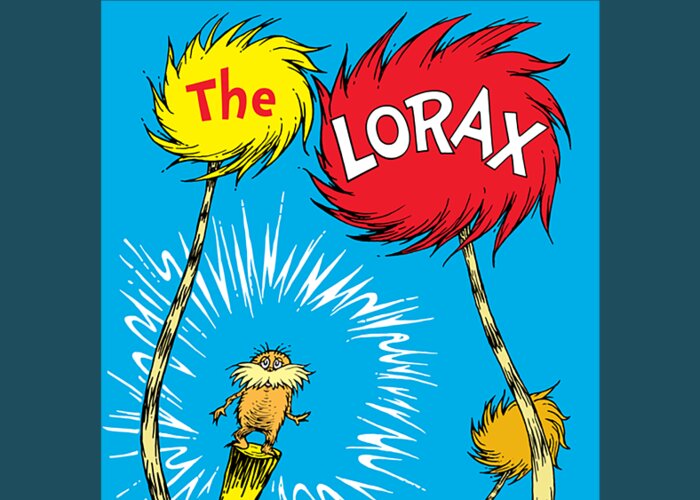 Dr Seuss The Lorax Book Cover Greeting Card By Ilyane Arlaja