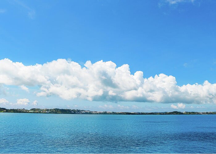 Bermuda Greeting Card featuring the photograph A Line of Clouds Over Bermuda by Auden Johnson